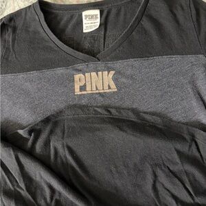 PINK Victoria's Secret Charcoal V-Neck Top